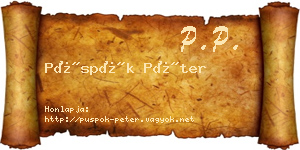 Püspök Péter névjegykártya